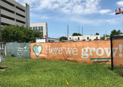 New Orleans University Medical Center Project Signage Fence Wrap