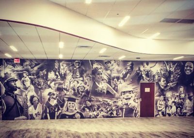 Nicholls State University Student Union Collage Wall Graphic