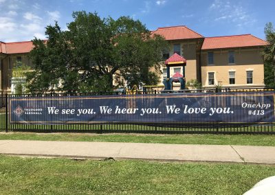 Thurgood Marshall Fence Sign Wrap Banner