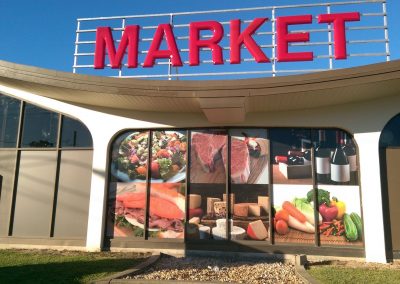 Market Window Decals and Lettering